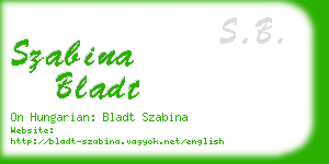 szabina bladt business card